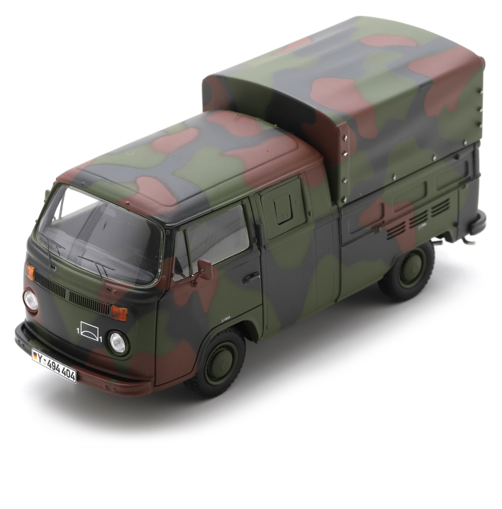 Volkswagen T2 Doppelkabine Bundeswehr camouflage Modell von Schuco 1:35