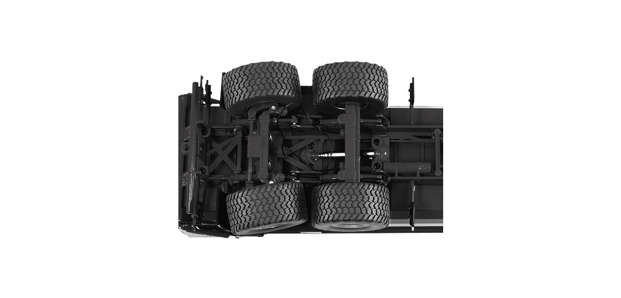 Krampe Big Body 650 Hinterkipper mit Silageaufsatz schwarz Modell von Wiking 1:32