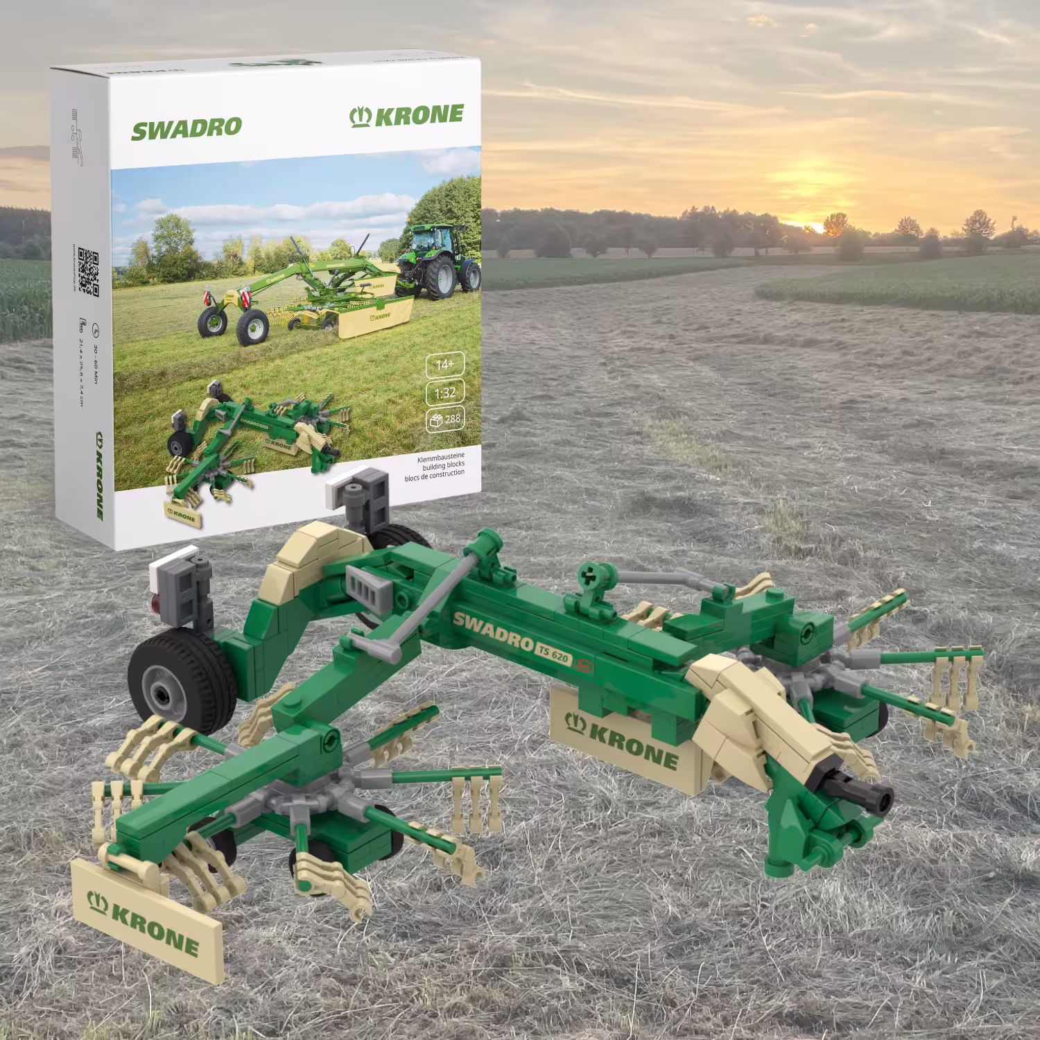 KRONE® Swadro TS 620 Twin Kreiselschwader 1:32 Modell - 288 Bausteine eilbote-onlineshop - Agrarfox