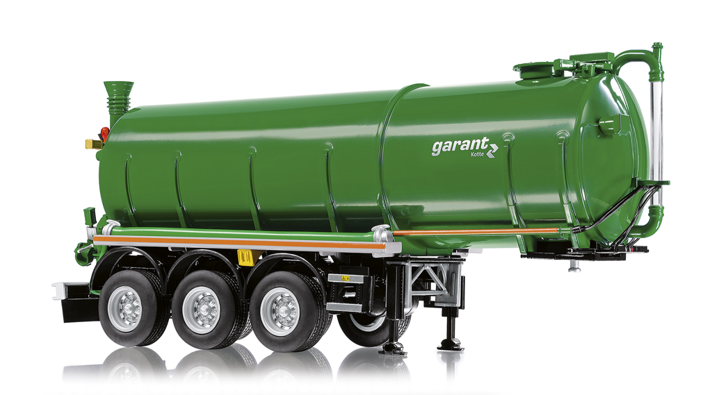 Kotte garant Tanksattelauflieger TSA grün Modell von WIKING 1:32