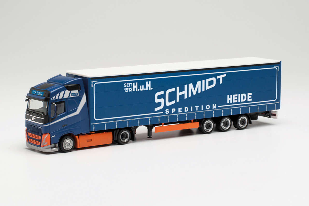 Volvo FH GI. 2020 Schmidt Heide Lowliner-Sattelzug Modell von herpa 1:87