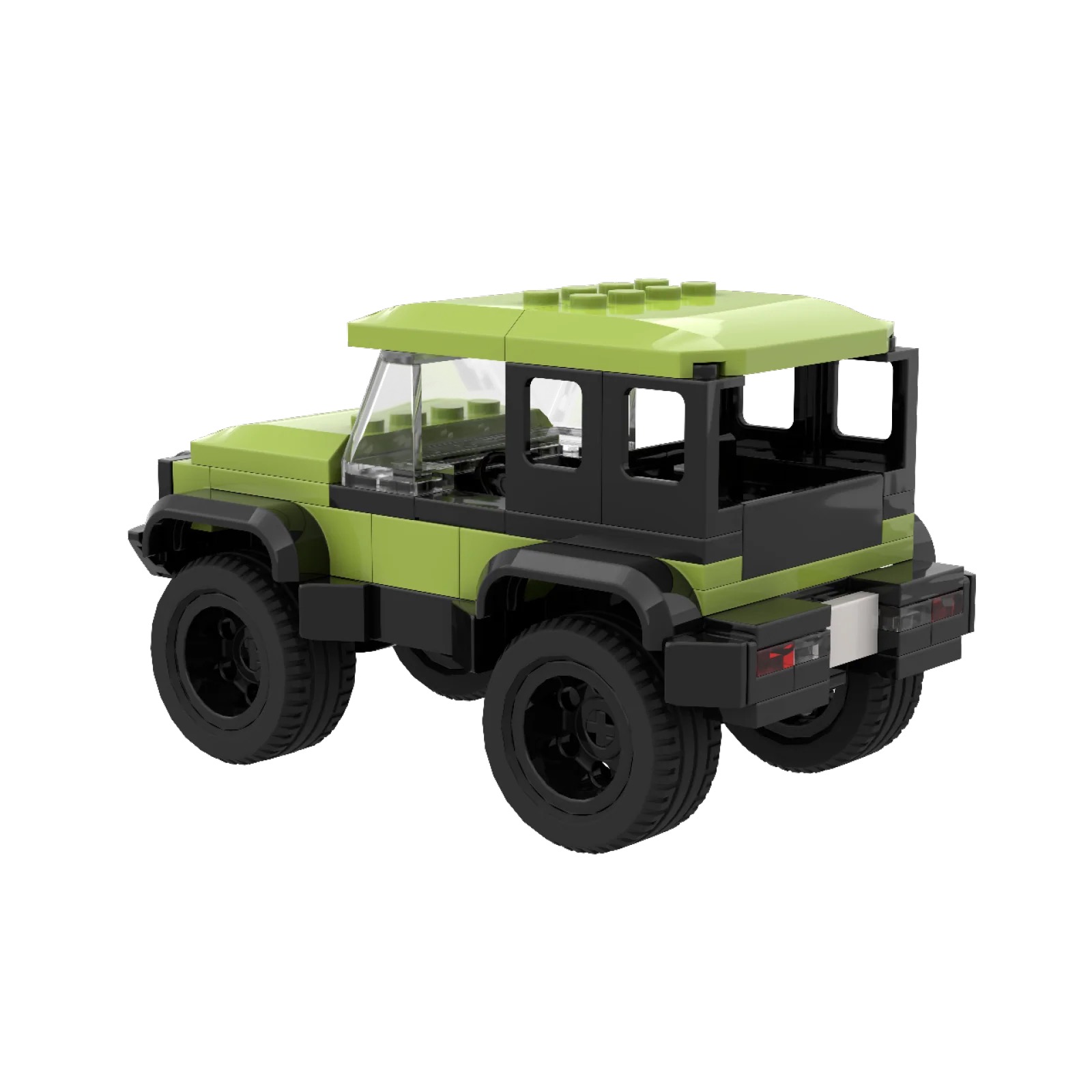 Mini Geländewagen grün Brixies Plus Klemmbausteine
