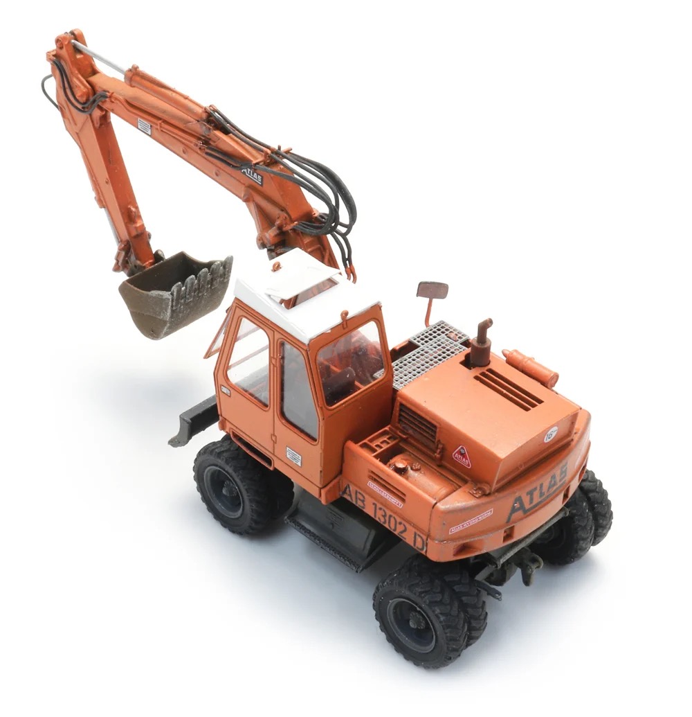Atlas 1302 Bagger orange Modell von  1:87