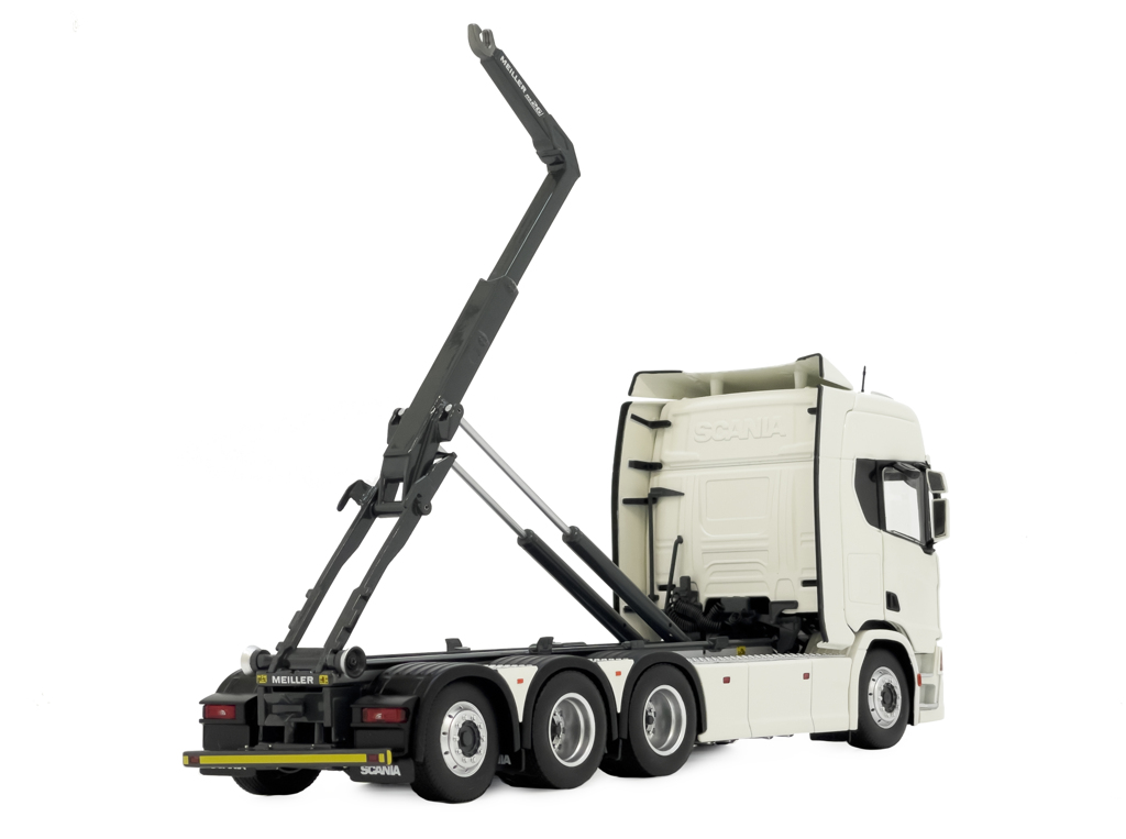 Scania R500 Serie Abrollkipper mit Hakenlift weiß Modell von MarGe Models 1:32
