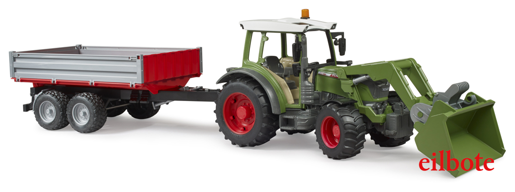 Fendt Vario 211 mit Frontlader und Bordwandanhänger