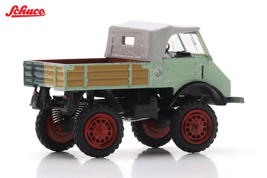 Mercedes-Benz Unimog 401 halb alt/neu 1955 Modell von Schuco 1:43