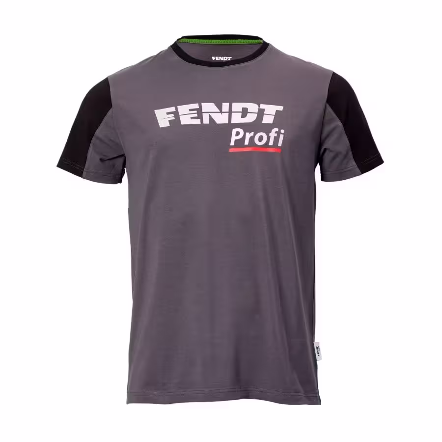 TA76608-1 Artikelname: Fendt Profi T-Shirt grau/schwarz Originalhersteller: Fendt