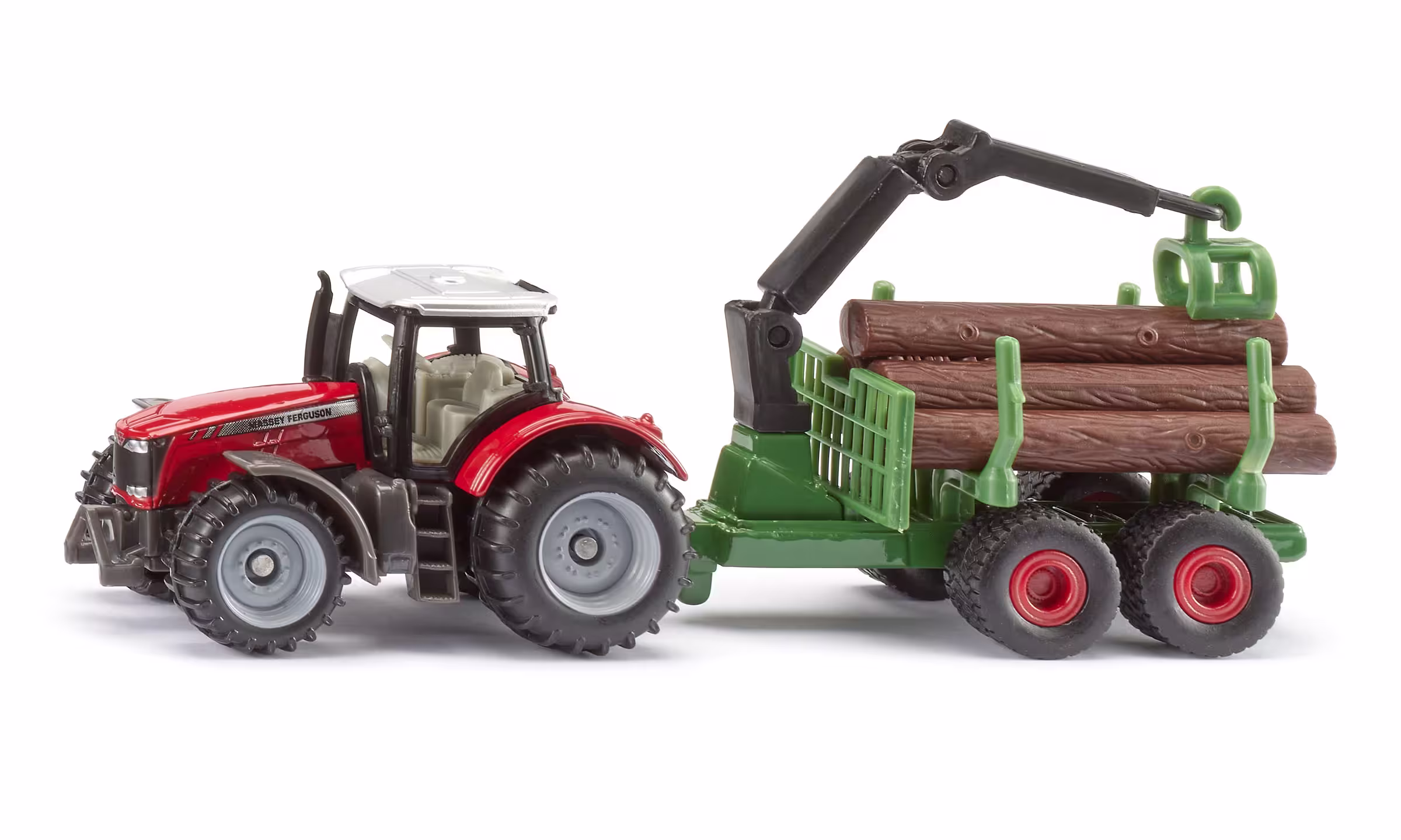 KA76783-1 Artikelname: Massey Ferguson mit Forstanhänger Originalhersteller: Massey Ferguson von Siku im Maßstab: Blister Hersteller-Nr: 1134