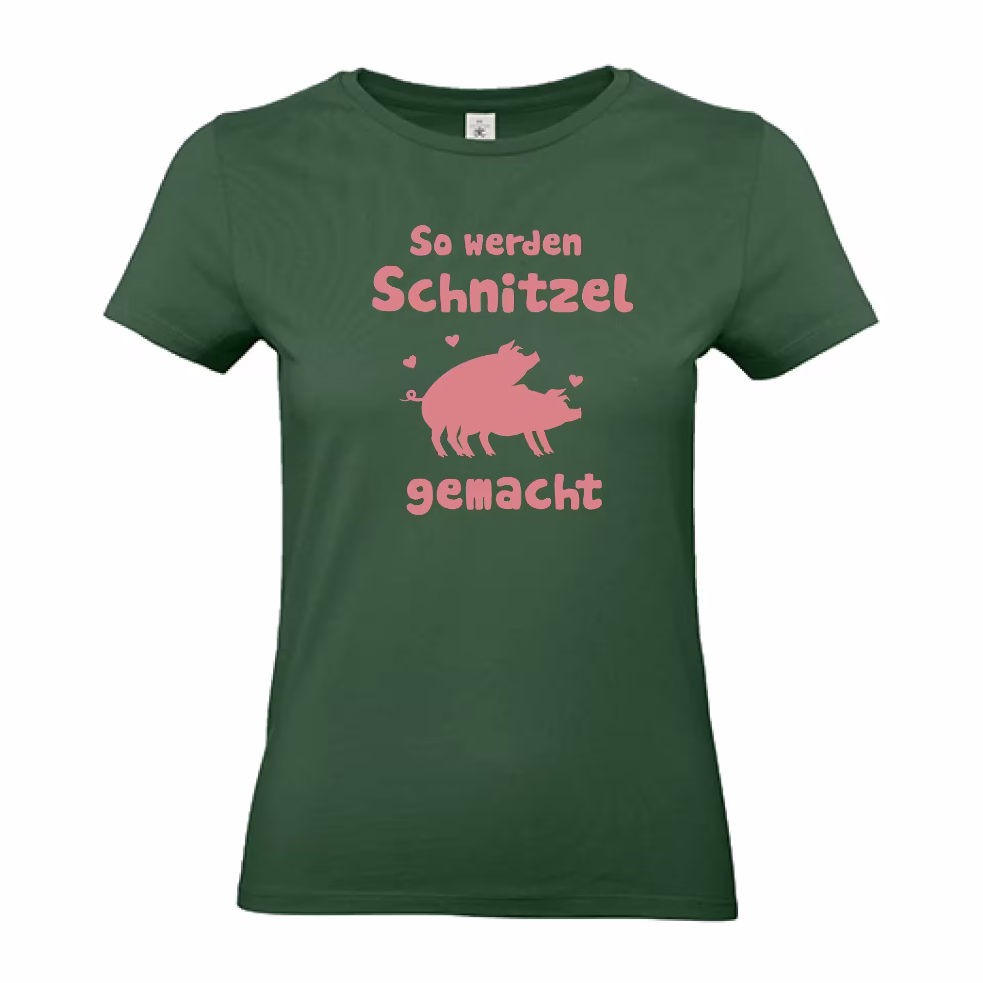 T-Shirt Lady „So werden Schnitzel gemacht“ (grün) eilbote-onlineshop - Agrarfox