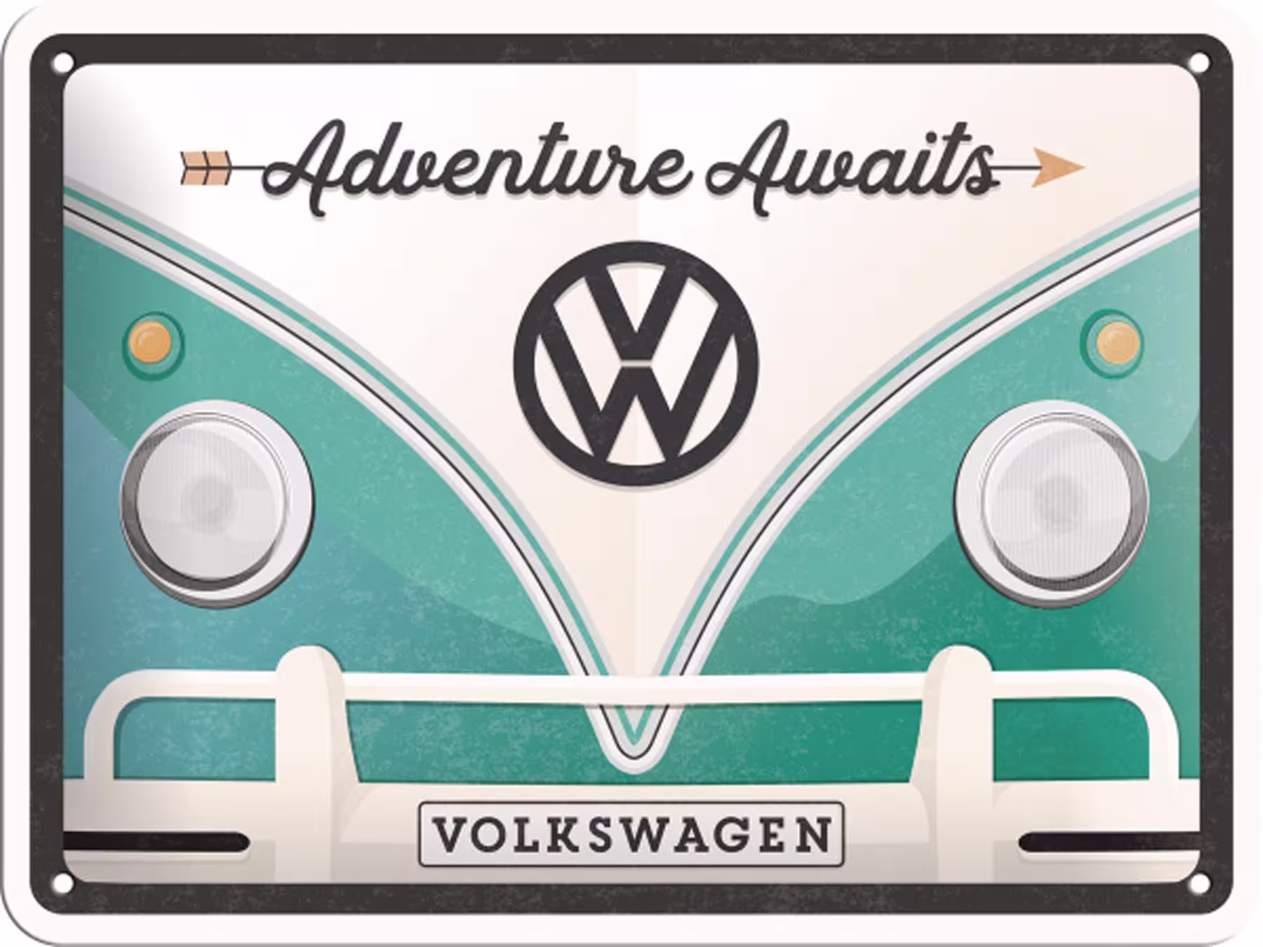 Blechschild VW Adventure Awaits eilbote-onlineshop - Agrarfox