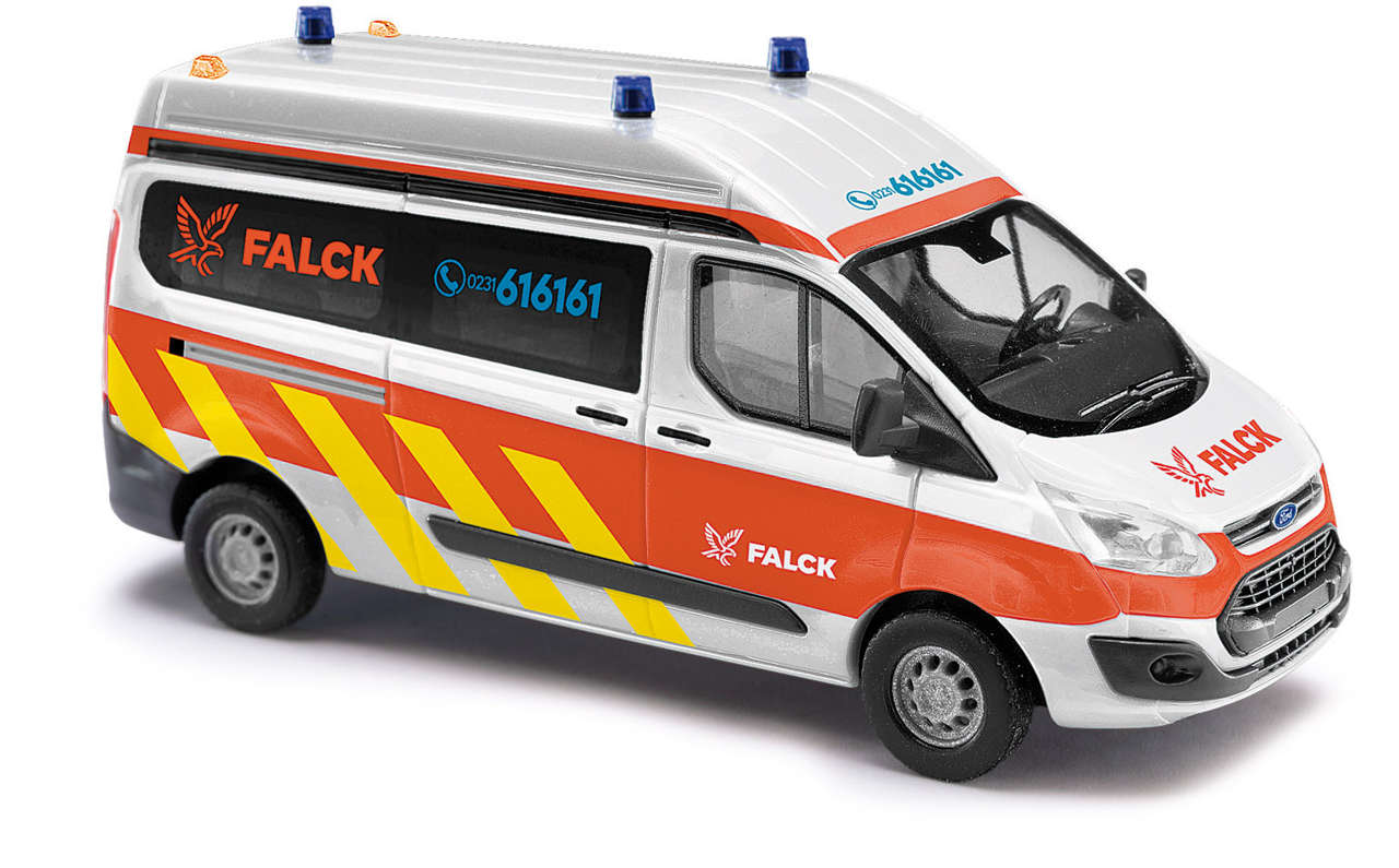 Ford Transit Custom Bus Falck Modell von Busch 1:87
