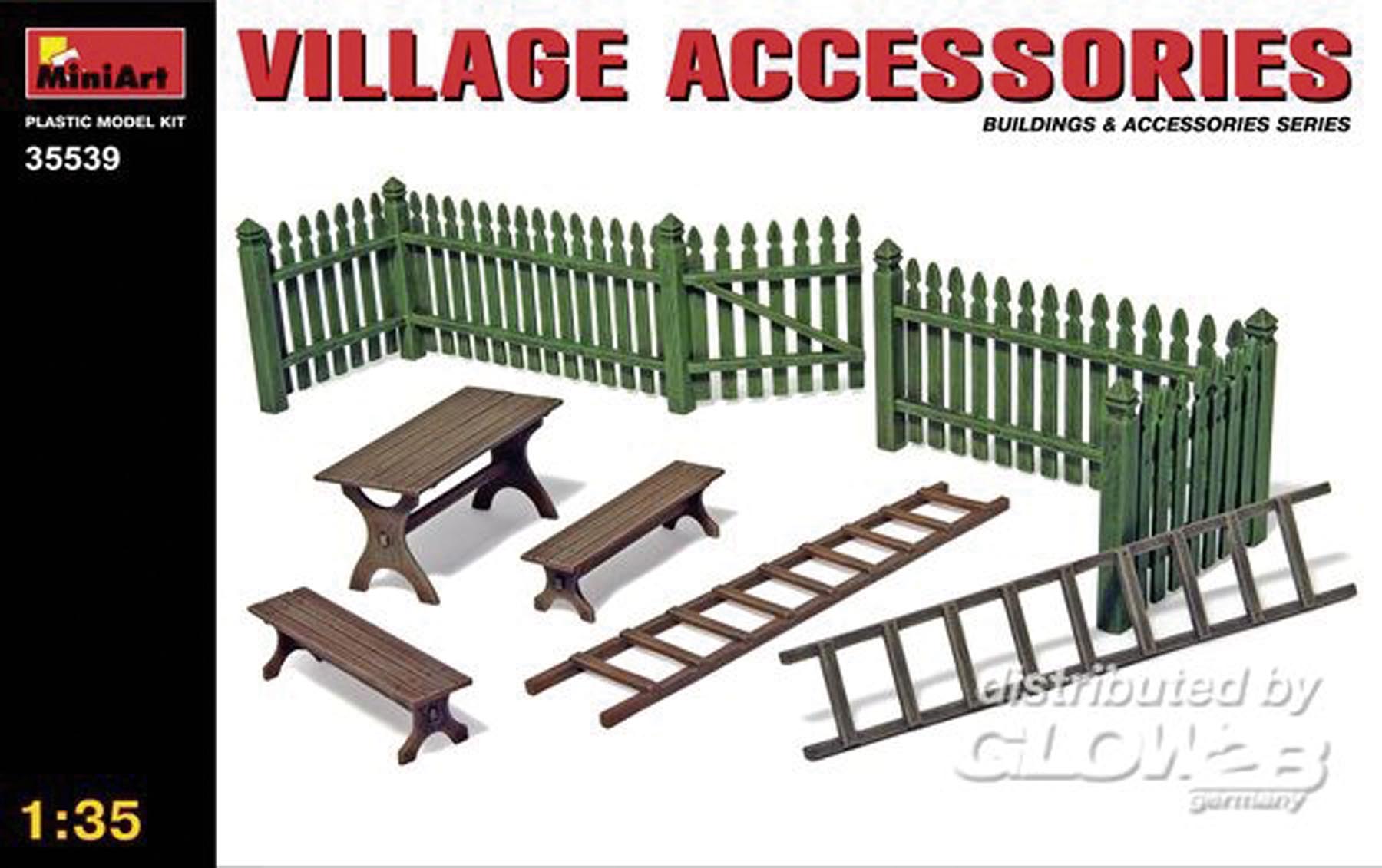 Zubehör-Set Dorf Modell von MiniArt 1:35