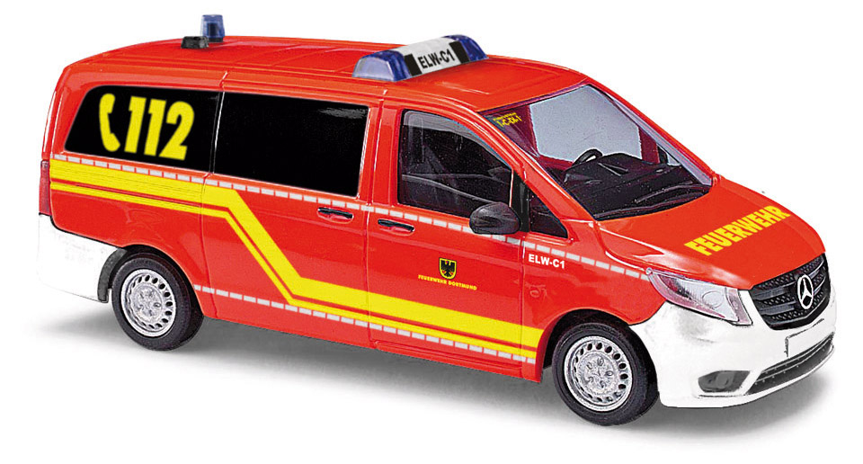 Mercedes Vito Feuerwehr Dortmund Modell von Busch 1:87