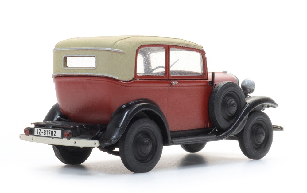 Opel 1.2L Dach geschlossen rot Modell von Artitec 1:87