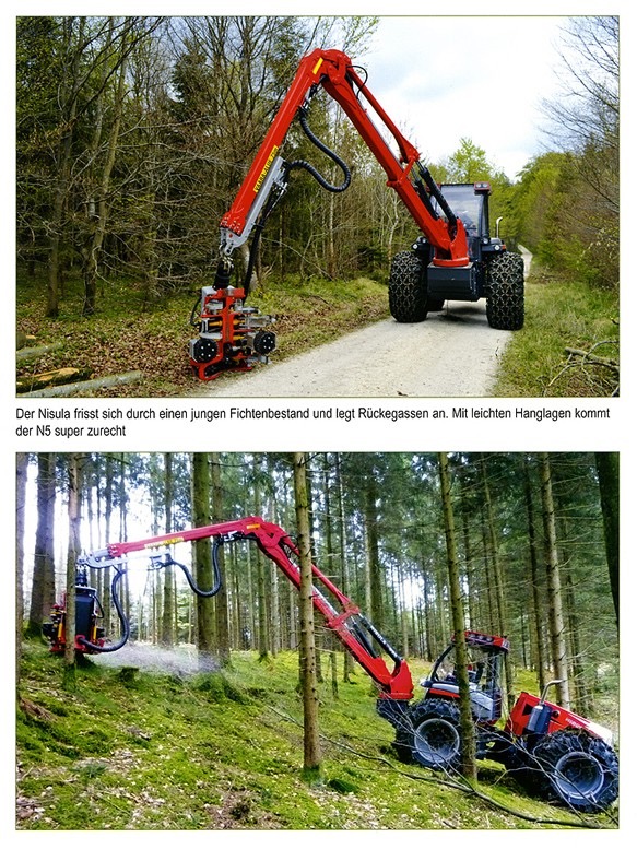 Forstmaschinen im Schwäbischen Wald