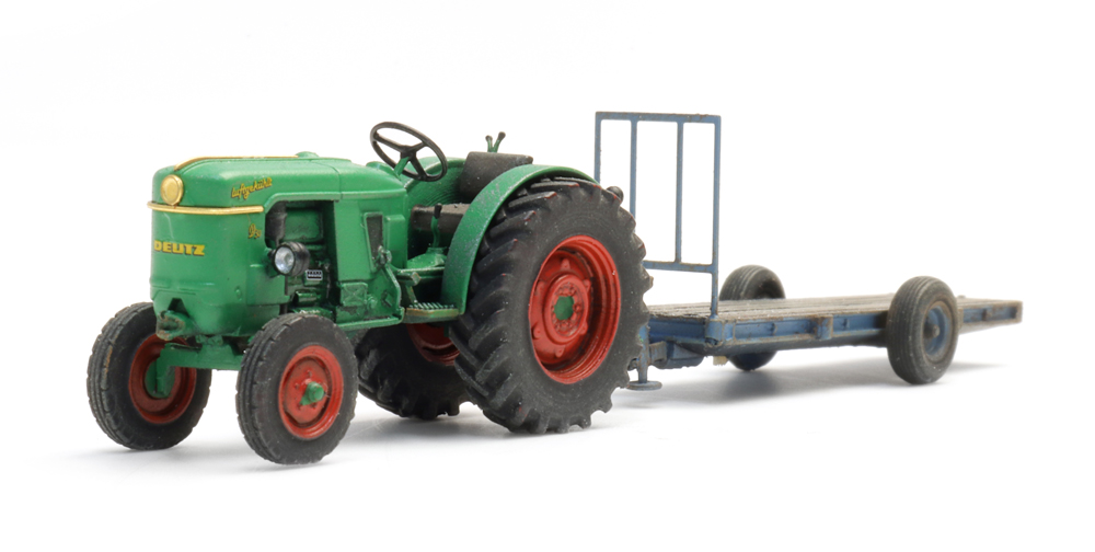 Deutz D30 Obstgartentraktor mit Anhänger Modell von Artitec 1:87