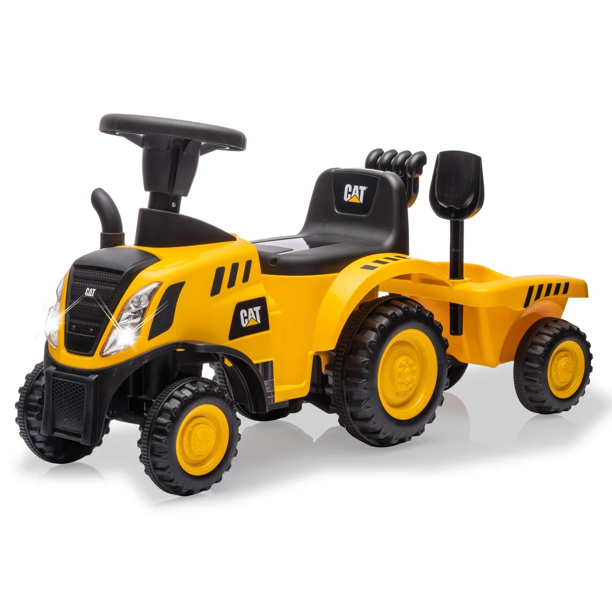 Caterpillar Traktor mit Anhänger gelb 2in1 Rutscher