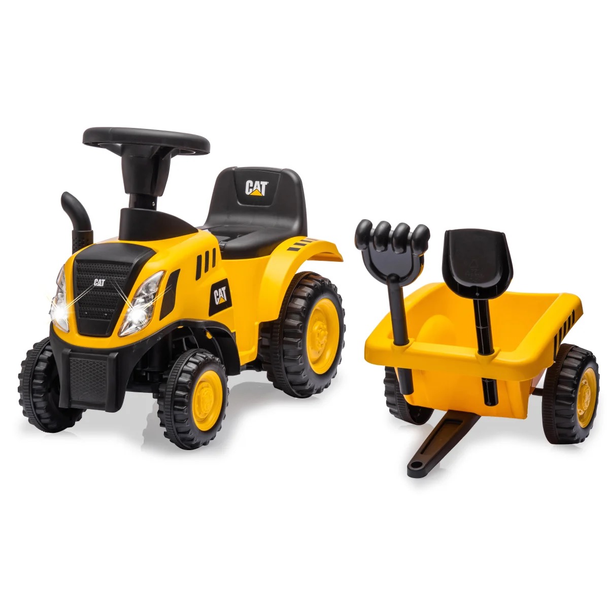 Caterpillar Traktor mit Anhänger gelb 2in1 Rutscher