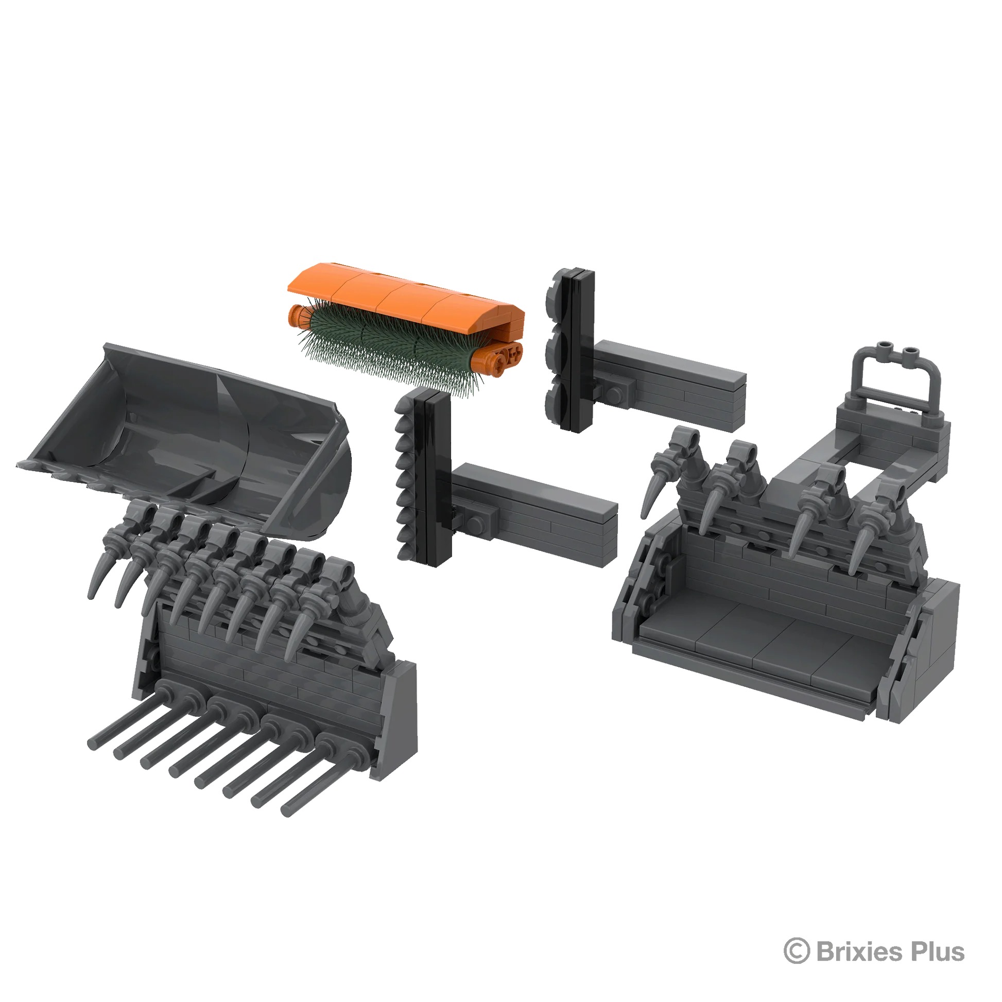 BRIXIES Plus Weidemann T6025 mit Zubehör Modell von Brixies Plus 1:32