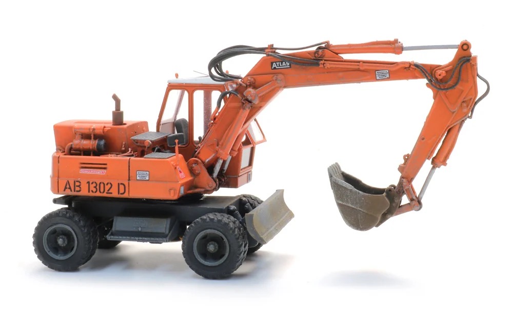 Atlas 1302 Bagger orange Modell von  1:87