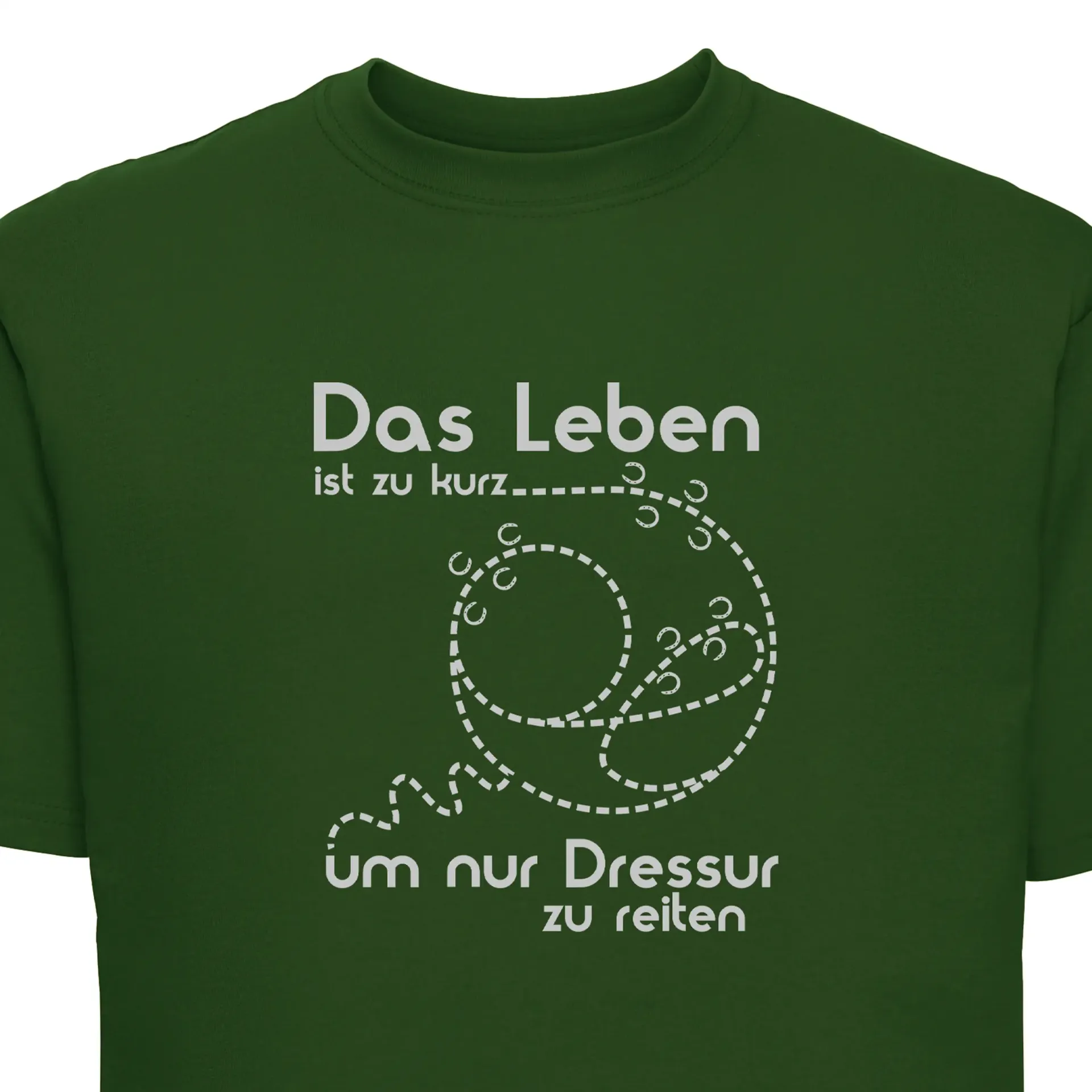 Kinder T-Shirt Das Leben ist zu kurz um nur Dressur zu reiten (grün)