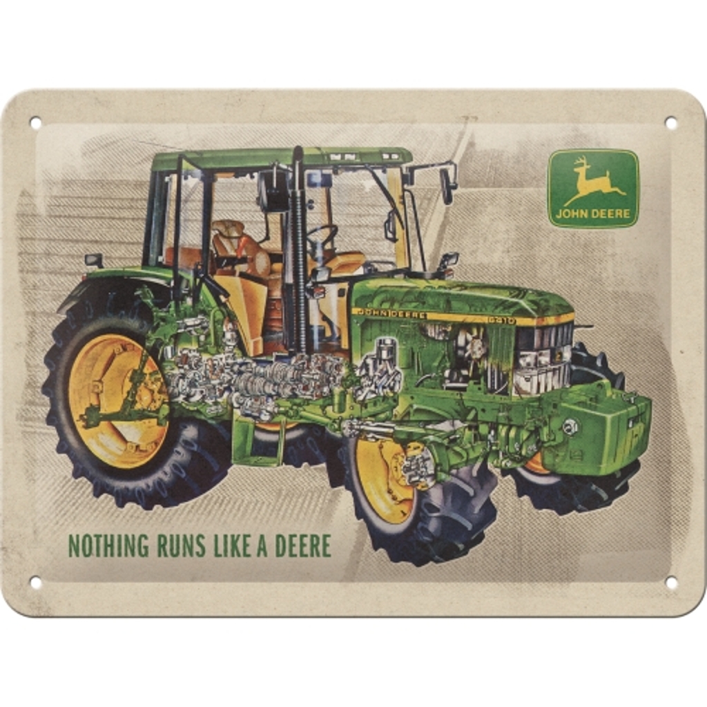 Blechschild John Deere 6410 Schnittbild