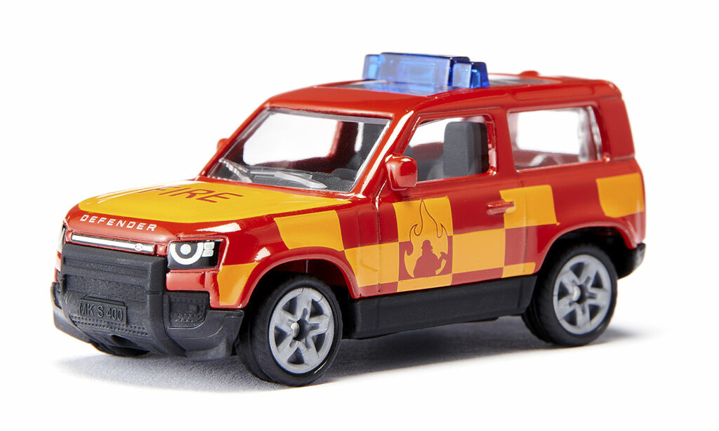 Land Rover Defender Feuerwehr Modell von Siku 