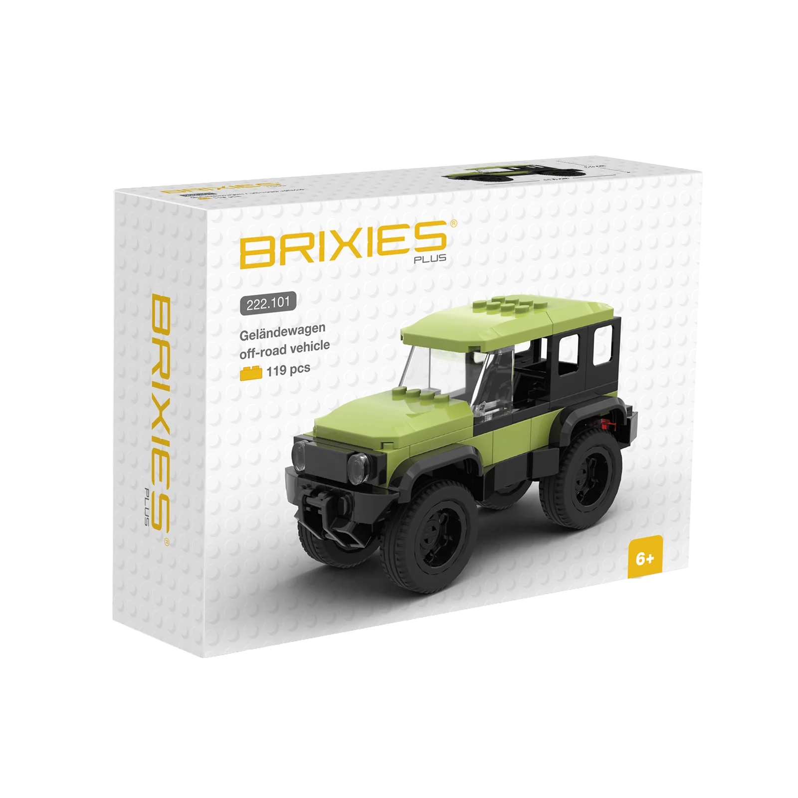 Mini Geländewagen grün Brixies Plus Klemmbausteine