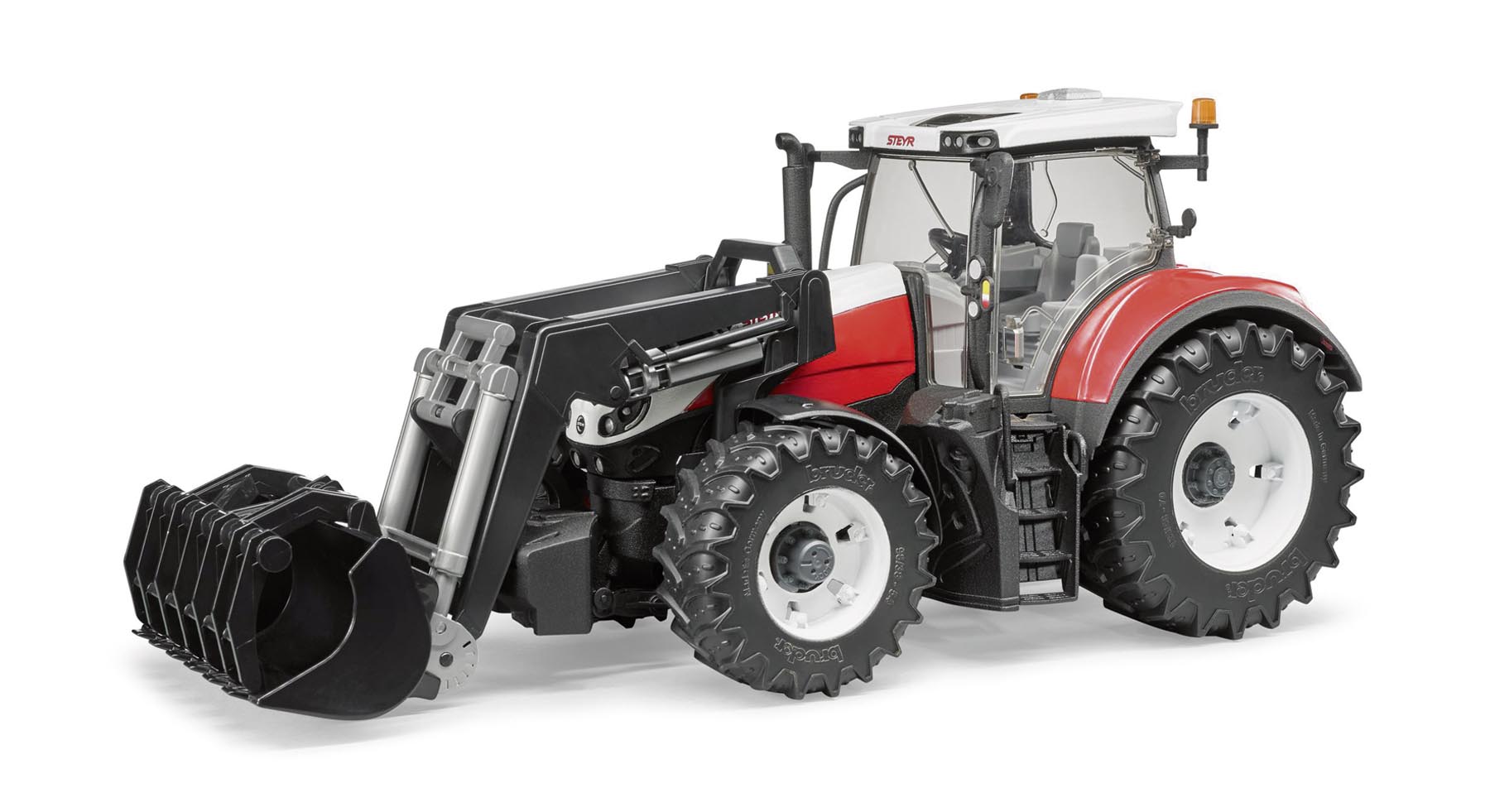 Steyr 6300 Terrus mit Frontlader Modell von Bruder 1:16