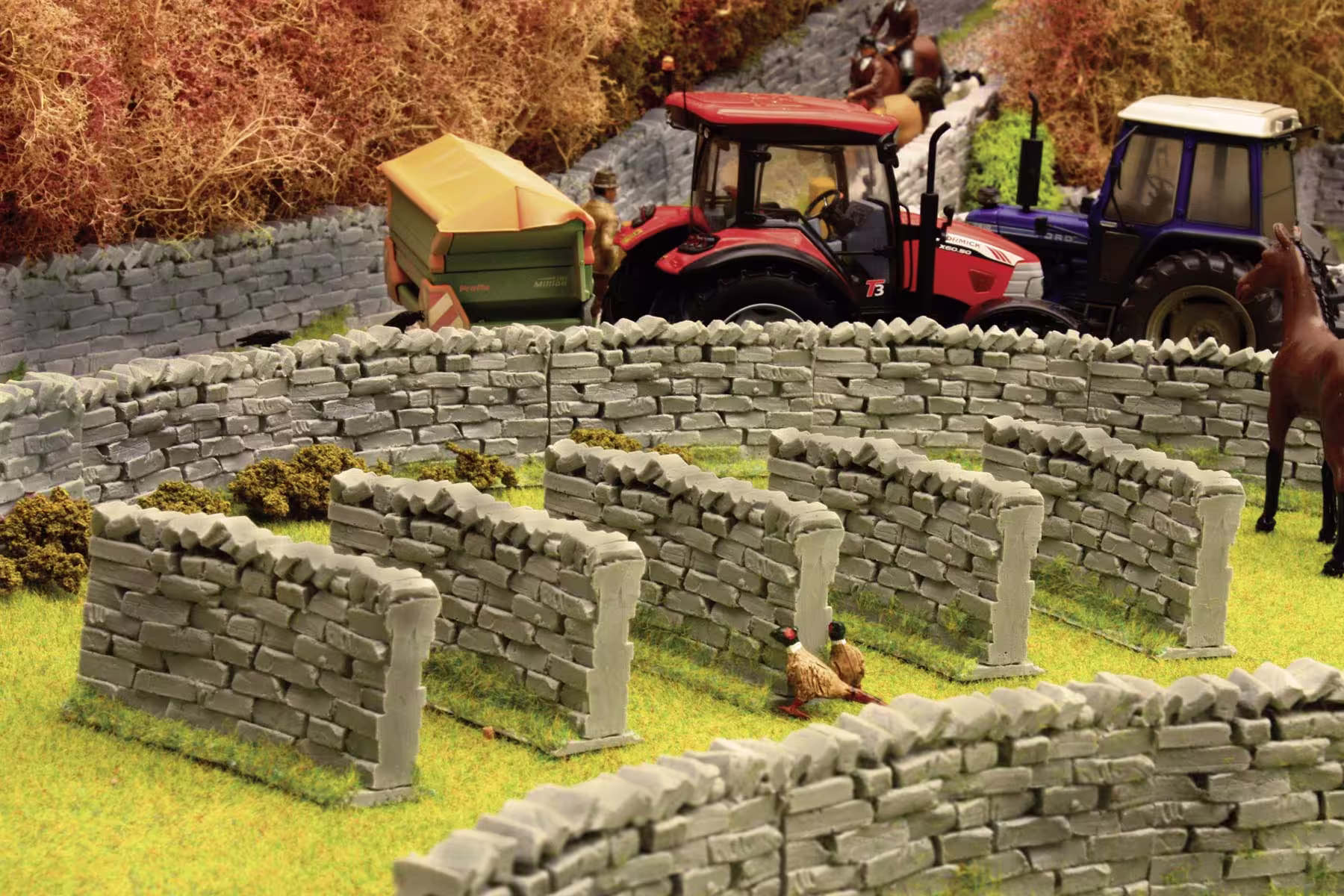 Steinmauer 90 Grad (5er Pack) Modell von Brushwood Toys 1:32 eilbote-onlineshop - Agrarfox