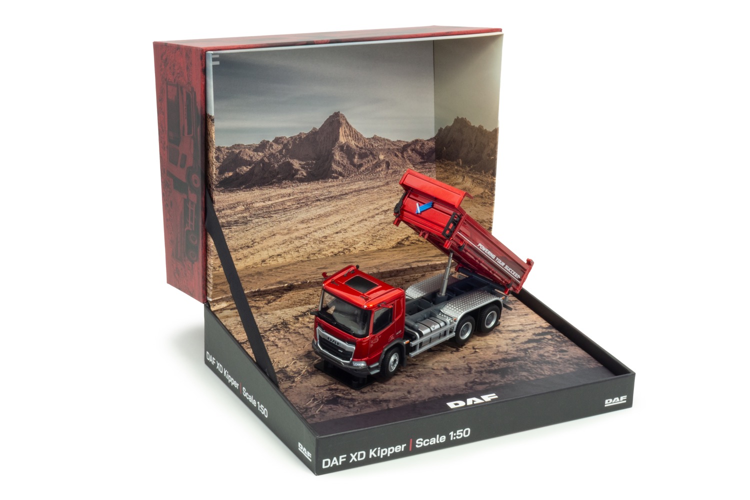 DAF XD Kipper Rouge Flamme rot  Modell von Hop 1:50