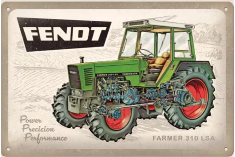 Blechschild Fendt Farmer LSA Nostalgie-Schild 20 x 30 cm eilbote-onlineshop - Agrarfox