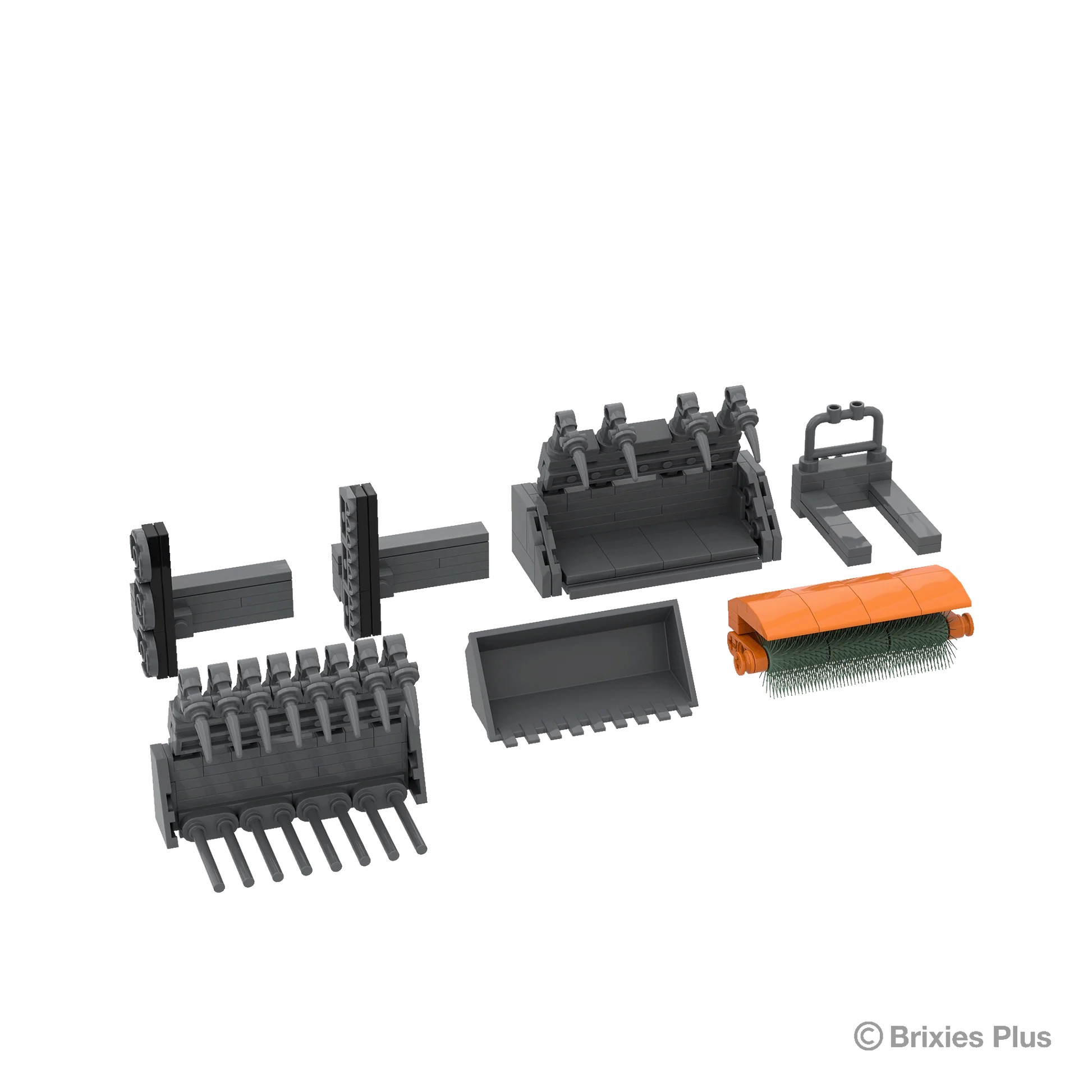 BRIXIES Plus Weidemann 3060 mit Zubehör Modell von Brixies Plus 1:32