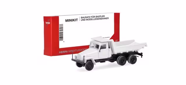 MiniKit IFA G5 Muldenkiper-LKW 3achs - weiß Modell von Herpa 1:87 eilbote-onlineshop - Agrarfox