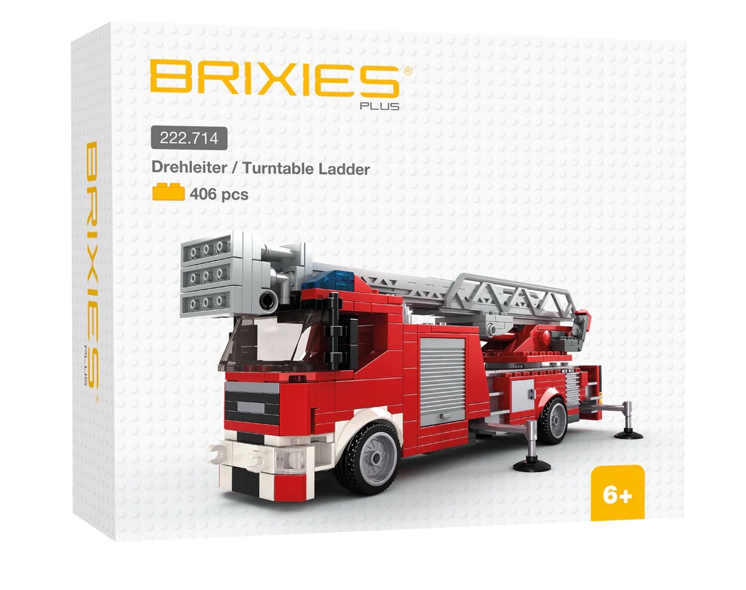 Feuerwehr mit Drehleiter Brixies Plus Klemmbausteine