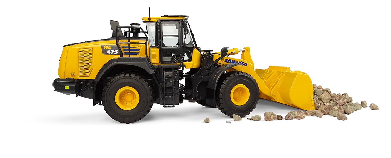 Komatsu WA475-10 Radlader Modell von Universal Hobbies 1:50
