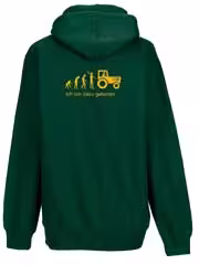 Kapuzenjacke „Ich bin dazu geboren“ (grün) eilbote-onlineshop - Agrarfox