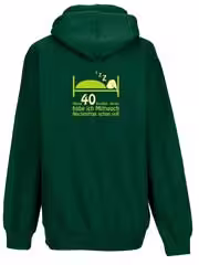 Kapuzenjacke „Meine 40 Stunden-Woche habe ich Mittwoch Nachmittag schon voll“ (grün) eilbote-onlineshop - Agrarfox
