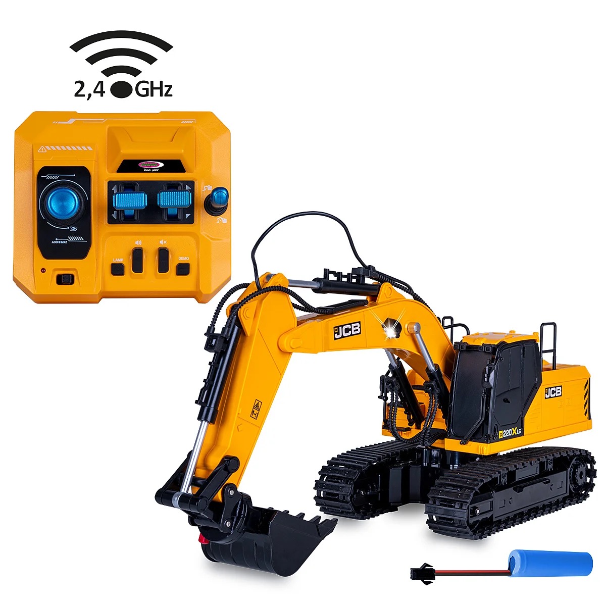 KA77044-1 Artikelname: JCB Bagger 2,4 GHz Demolition Set Originalhersteller:  von Jamara im Maßstab: 1:26 Hersteller-Nr: 406328