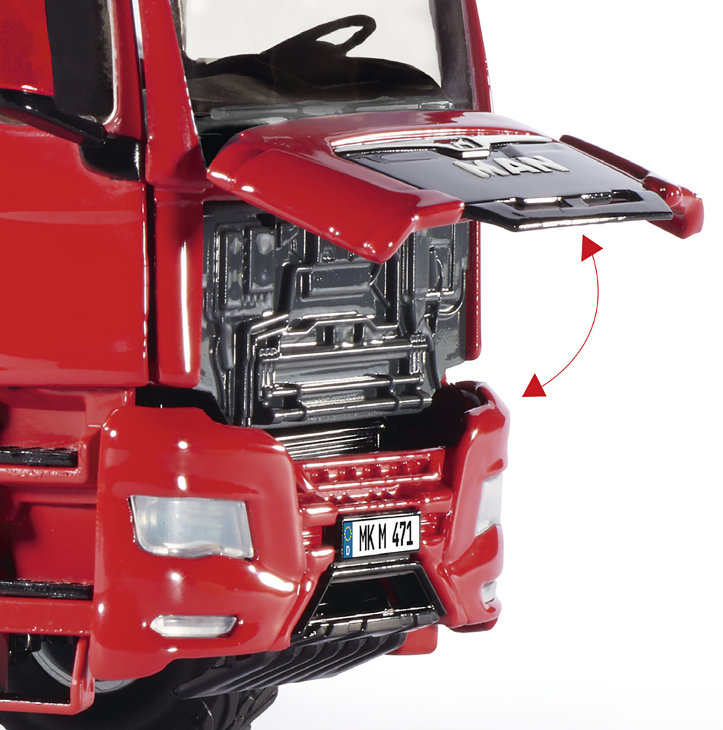 MAN TGS 18.510 4x4 BL 2-Achs rot mit RDA Modell von WIKING 1:32