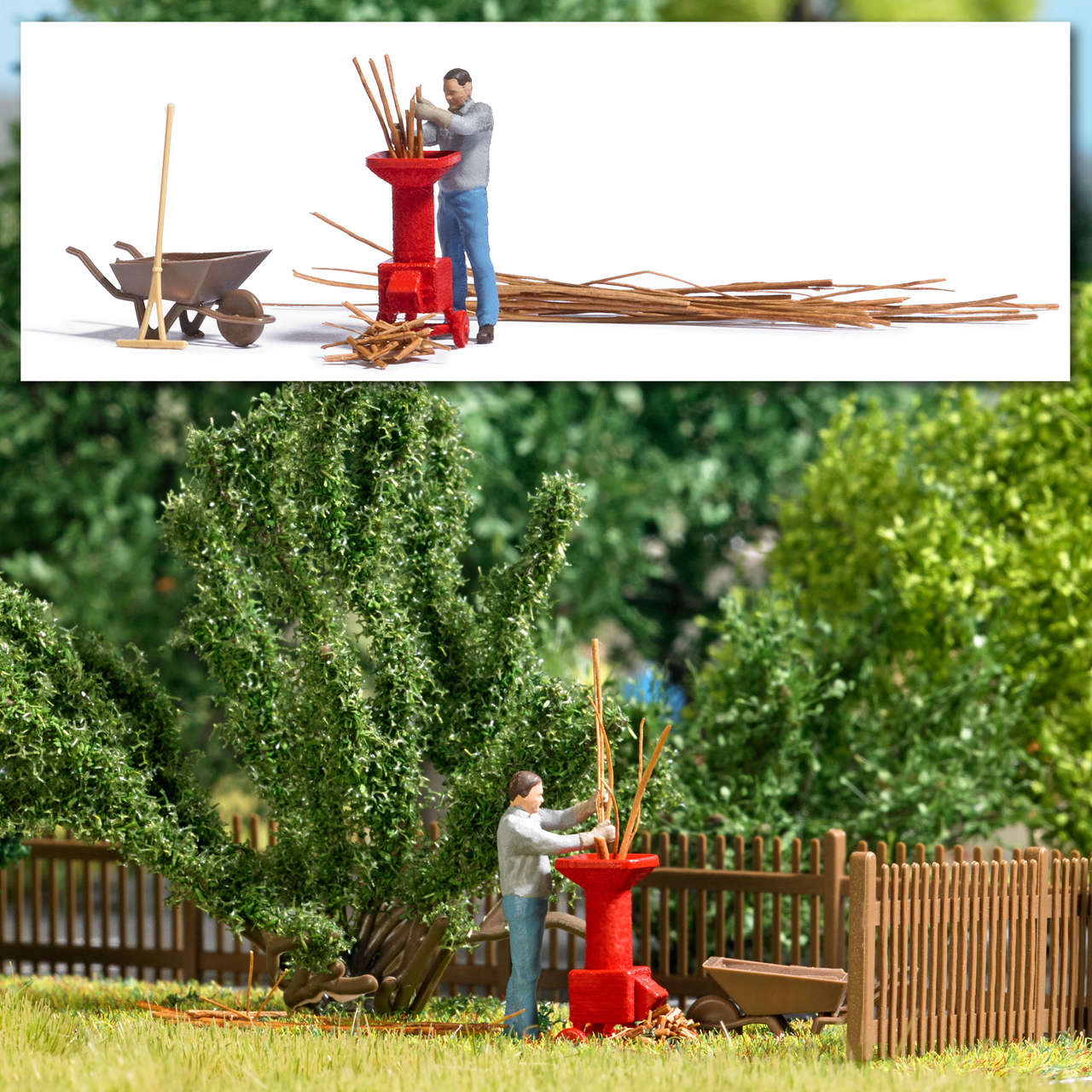Gartenhäcksler Modell von Busch 1:87