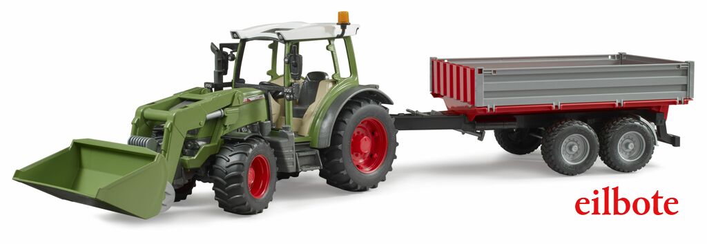 Fendt Vario 211 mit Frontlader und Bordwandanhänger