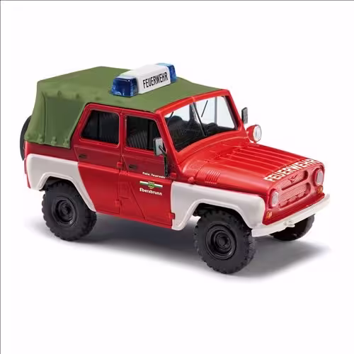 UAZ 469 FFW Ebersbrunn Bj. 1972 rot  Modell von Busch 1:87 eilbote-onlineshop - Agrarfox