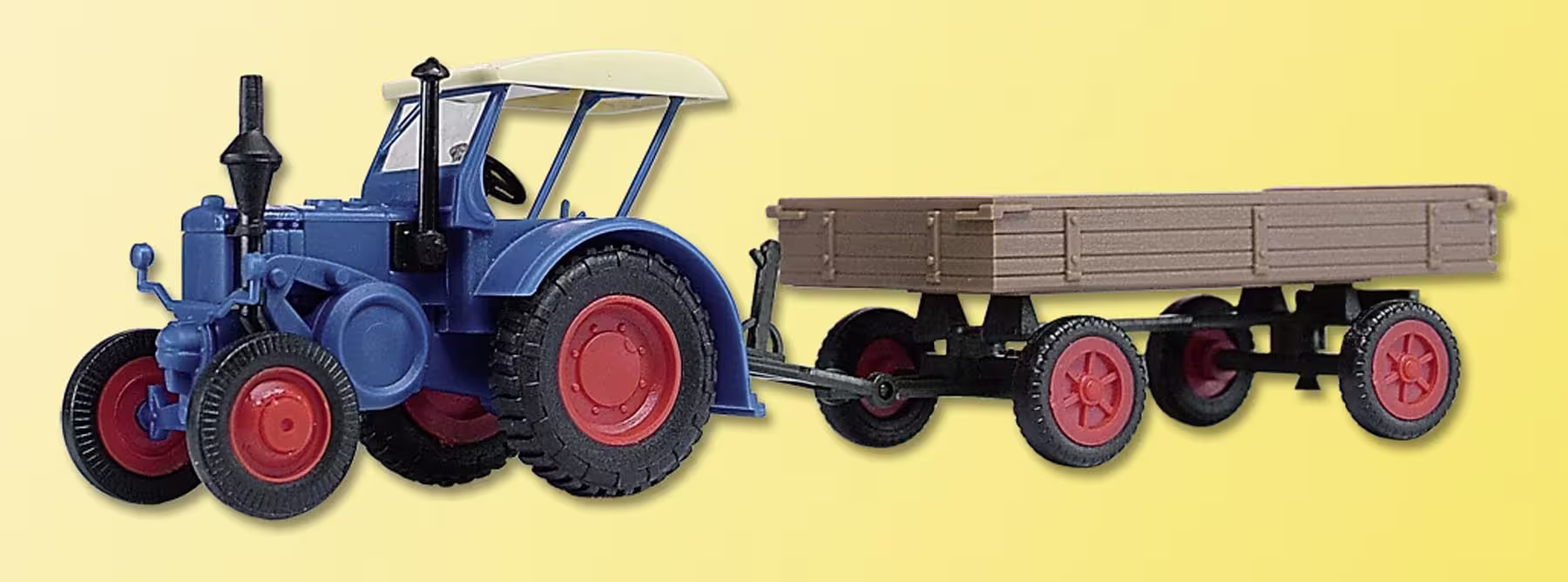 Lanz Bulldog mit Gummiwagen (Bausatz) Modell von kibri 1:87 eilbote-onlineshop - Agrarfox