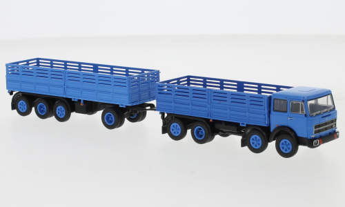 Fiat 691 Millepiedi blau/schwarz Modell von Brekina 1:87
