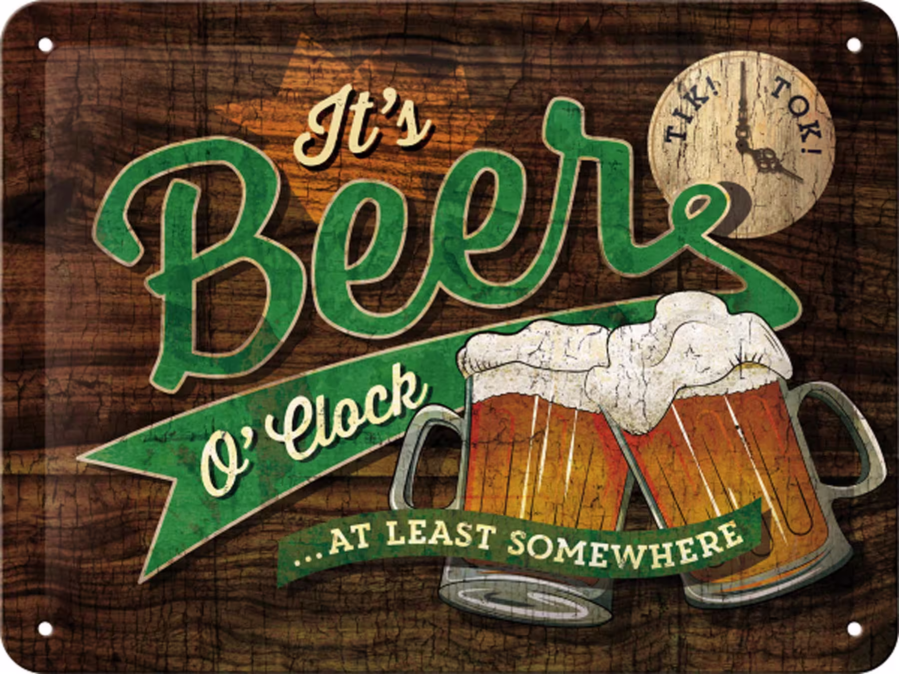Blechschild It’s Beer O’ Clock eilbote-onlineshop - Agrarfox