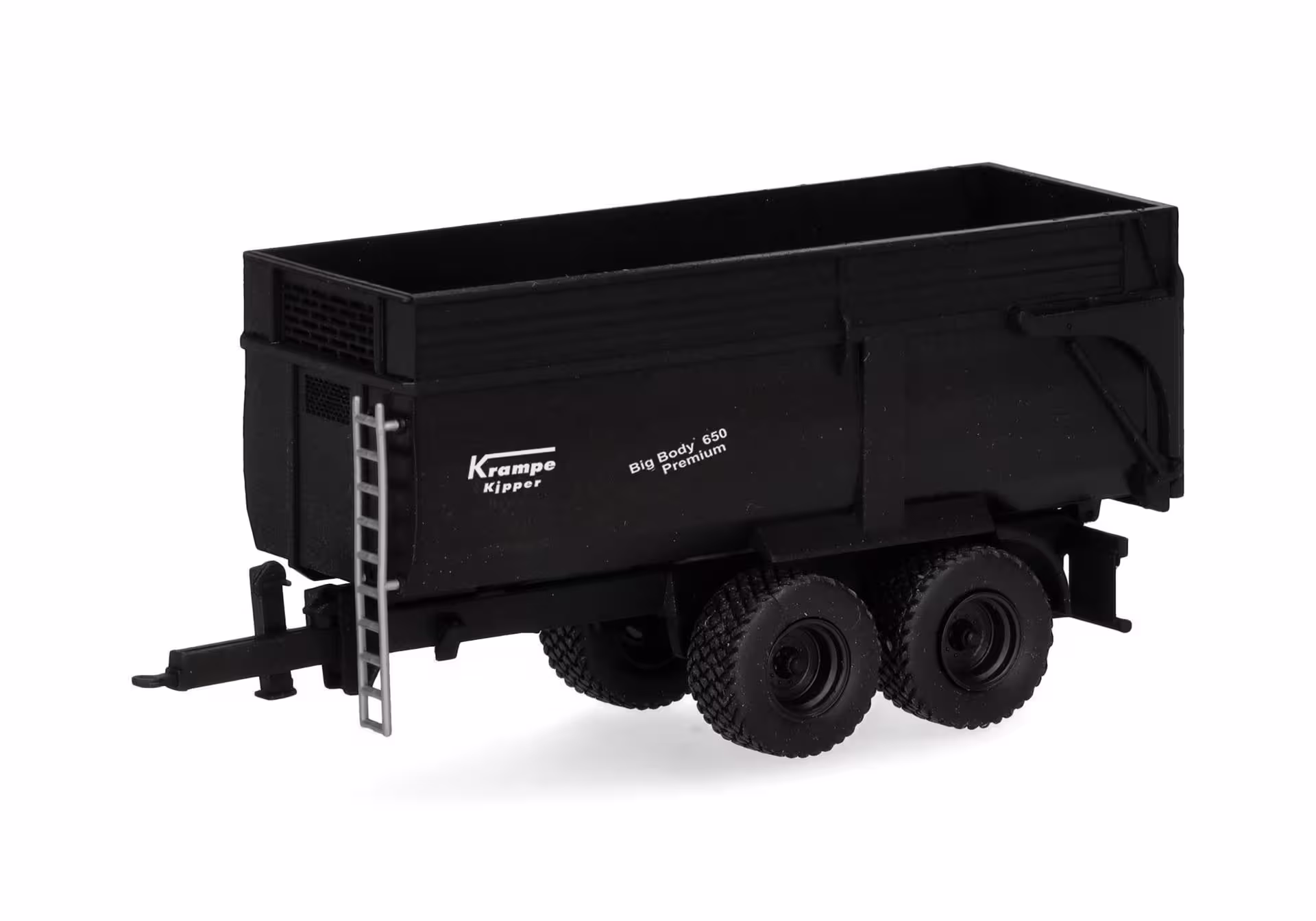 Krampe Kippmuldenanhänger BigBody 650 2achs schwarz  Modell von herpa 1:87 eilbote-onlineshop - Agrarfox
