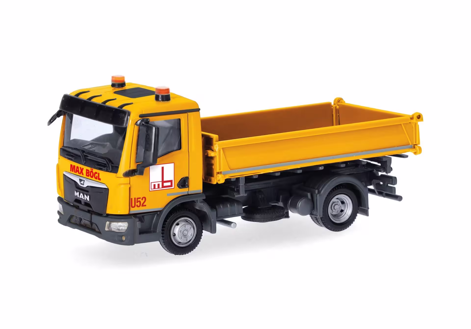 MAN TGL CC 3-Seiten-Kipper 2achs Max Bögl gelb Modell von herpa 1:87 eilbote-onlineshop - Agrarfox