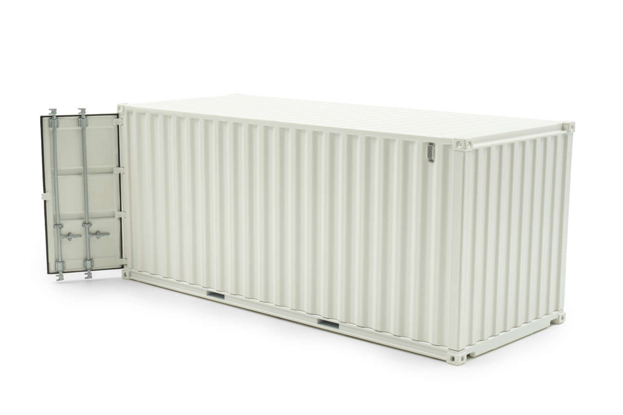 Container 20 Fuß weiß Modell von HOP 1:32