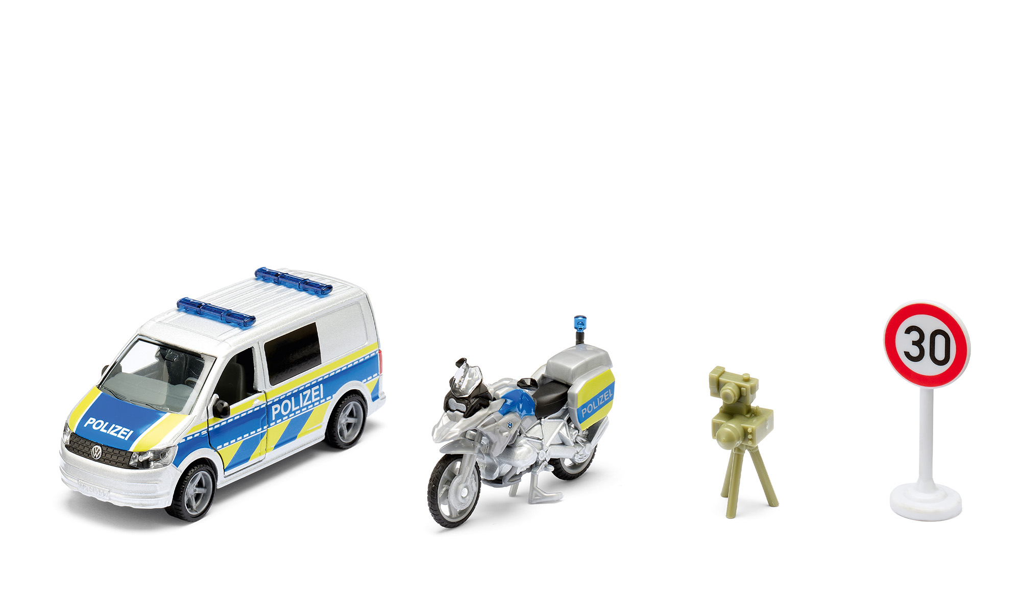 KA76791-1 Artikelname: VW T6 mit BMW Polizei Motorrad Originalhersteller: VolkswagenBmw von Siku Hersteller-Nr: 2562